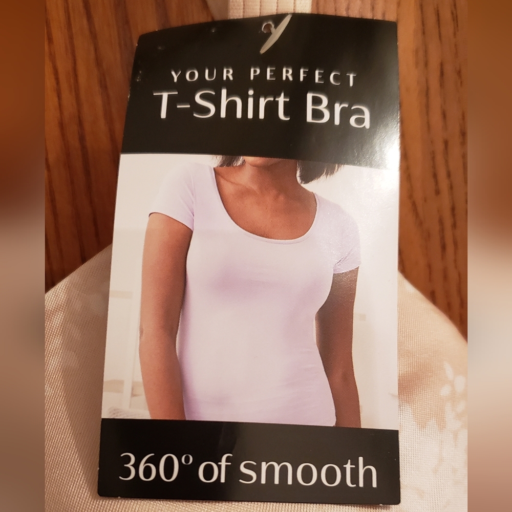 Bali t-shirt bra, tan/white floral print, size 42C - NEW - Picture 3 of 9